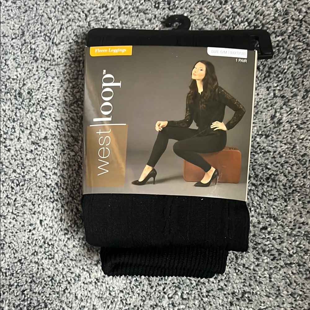 West Loop Black Fleece Leggings